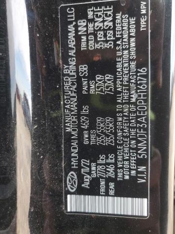 Photo 12 VIN: 5NMJF3AE0PH161716 - HYUNDAI TUCSON SEL 