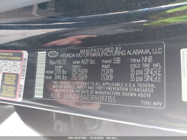 Photo 8 VIN: 5NMJF3AE1PH197155 - HYUNDAI TUCSON 