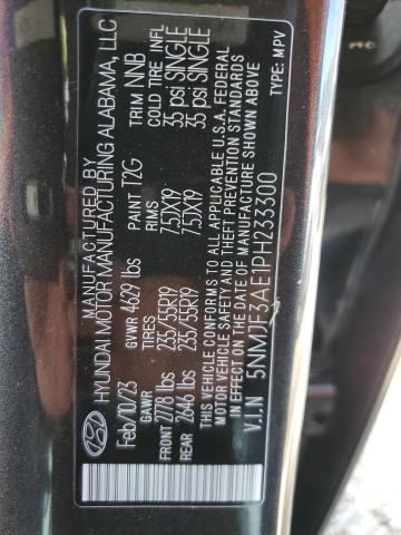 Photo 12 VIN: 5NMJF3AE1PH233300 - HYUNDAI TUCSON 