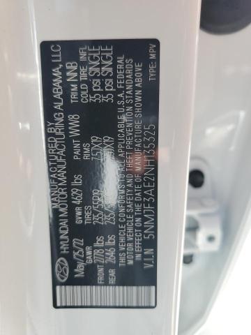 Photo 12 VIN: 5NMJF3AE2NH135325 - HYUNDAI TUCSON SEL 