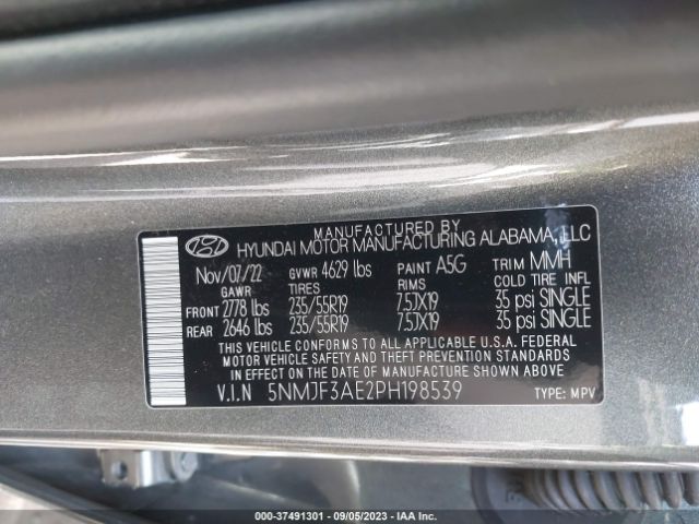 Photo 8 VIN: 5NMJF3AE2PH198539 - HYUNDAI TUCSON 