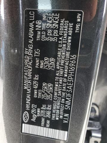 Photo 12 VIN: 5NMJF3AE3PH169616 - HYUNDAI TUCSON 