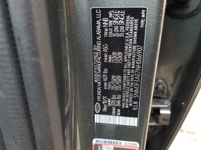 Photo 12 VIN: 5NMJF3AE7NH066907 - HYUNDAI TUCSON SEL 