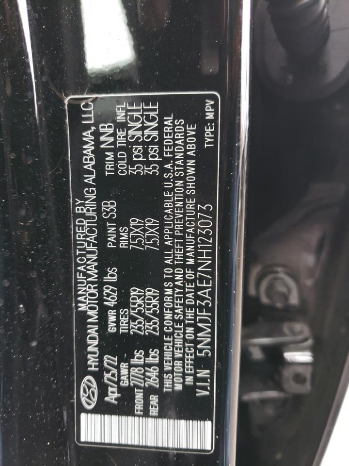 Photo 12 VIN: 5NMJF3AE7NH123073 - HYUNDAI TUCSON 