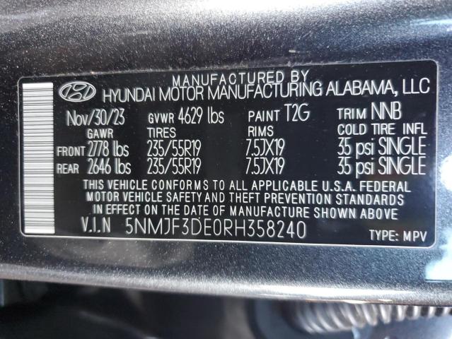 Photo 11 VIN: 5NMJF3DE0RH358240 - HYUNDAI TUCSON SEL 