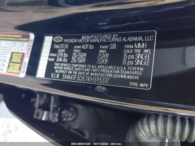 Photo 8 VIN: 5NMJF3DE7RH395317 - HYUNDAI TUCSON 