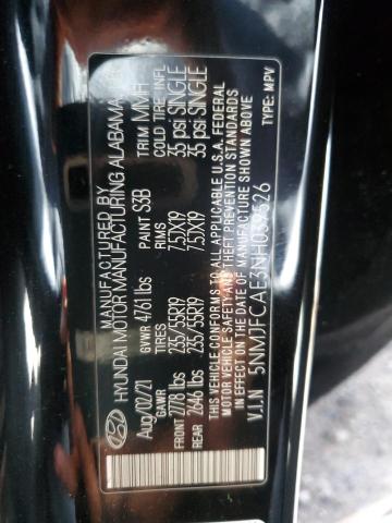 Photo 9 VIN: 5NMJFCAE3NH039526 - HYUNDAI TUCSON SEL 