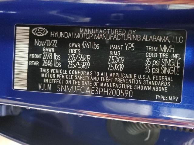 Photo 13 VIN: 5NMJFCAE3PH200590 - HYUNDAI TUCSON SEL 