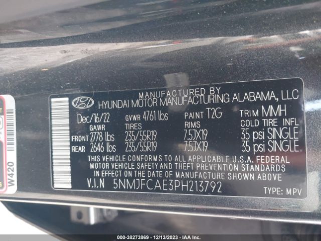 Photo 8 VIN: 5NMJFCAE3PH213792 - HYUNDAI TUCSON 