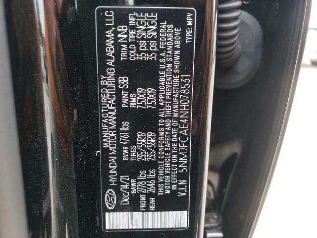 Photo 9 VIN: 5NMJFCAE4NH078531 - HYUNDAI TUCSON SEL 