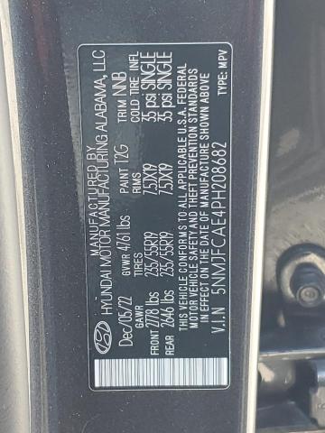 Photo 12 VIN: 5NMJFCAE4PH208682 - HYUNDAI TUCSON SEL 