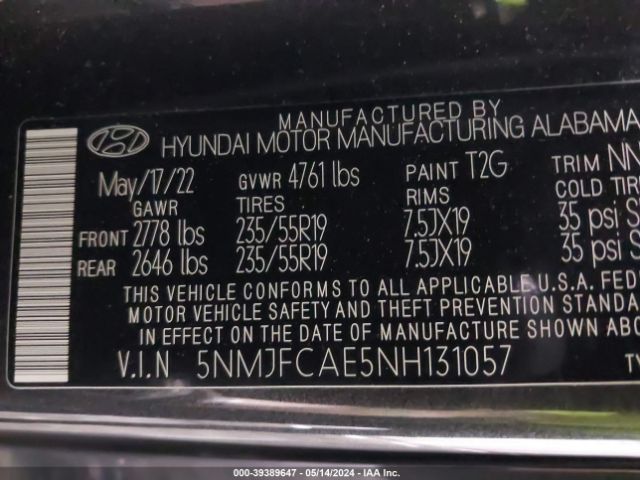 Photo 8 VIN: 5NMJFCAE5NH131057 - HYUNDAI TUCSON 