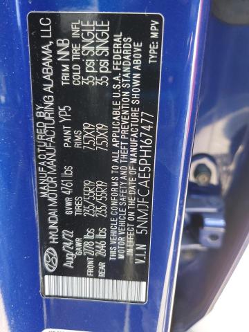 Photo 12 VIN: 5NMJFCAE5PH167477 - HYUNDAI TUCSON SEL 