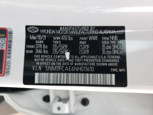 Photo 9 VIN: 5NMJFCAE6NH011610 - HYUNDAI TUCSON SEL 