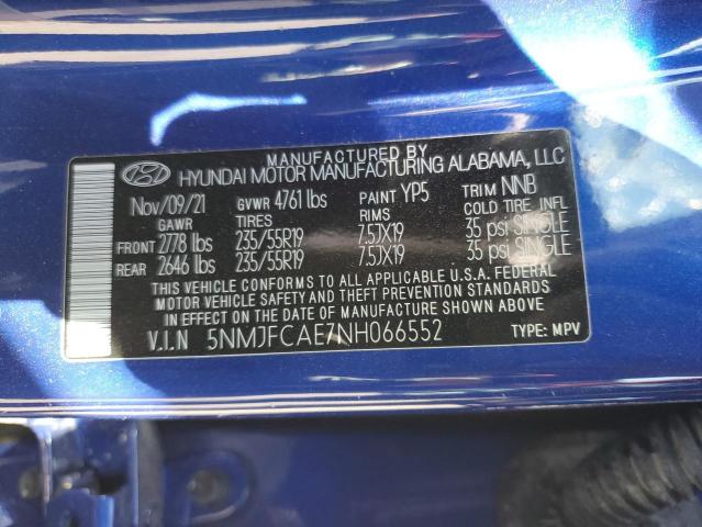 Photo 9 VIN: 5NMJFCAE7NH066552 - HYUNDAI TUCSON SEL 