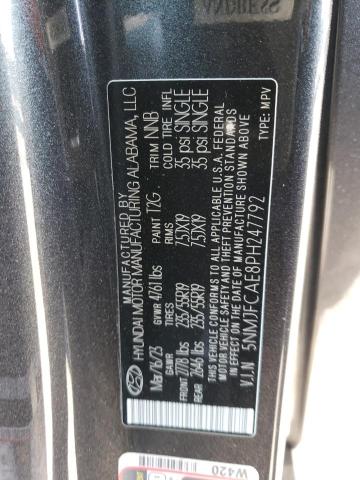 Photo 12 VIN: 5NMJFCAE8PH247792 - HYUNDAI TUCSON 