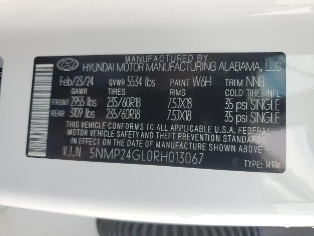 Photo 12 VIN: 5NMP24GL0RH013067 - HYUNDAI SANTA FE 