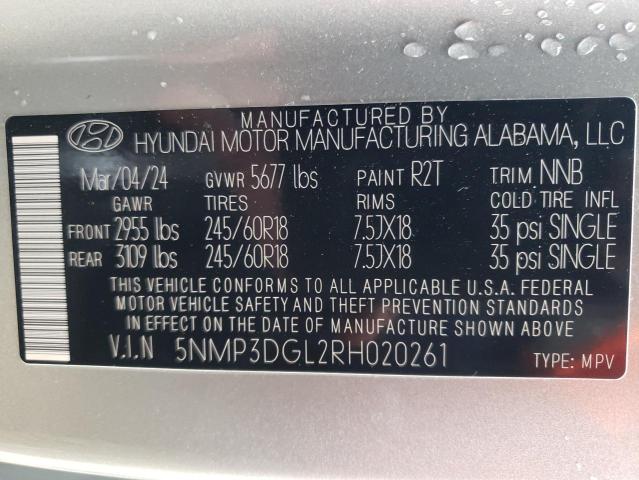 Photo 12 VIN: 5NMP3DGL2RH020261 - HYUNDAI SANTA FE X 