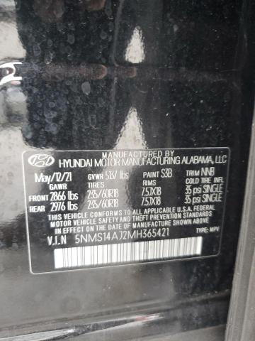 Photo 12 VIN: 5NMS14AJ2MH365421 - HYUNDAI SANTA FE S 