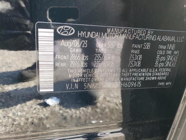 Photo 12 VIN: 5NMS14AJ3PH609615 - HYUNDAI SANTA FE 