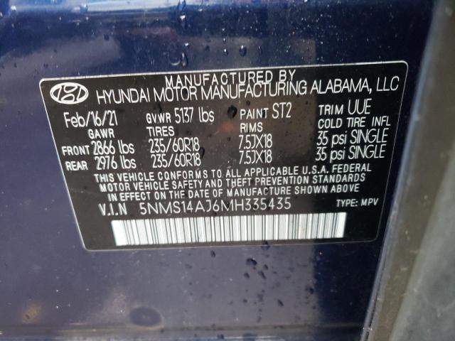 Photo 13 VIN: 5NMS14AJ6MH335435 - HYUNDAI SANTA FE S 