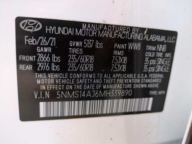 Photo 13 VIN: 5NMS14AJ6MH339890 - HYUNDAI SANTA FE S 