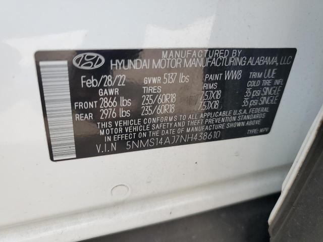 Photo 12 VIN: 5NMS14AJ7NH438610 - HYUNDAI SANTA FE S 