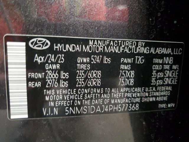 Photo 13 VIN: 5NMS1DAJ4PH577368 - HYUNDAI SANTA FE S 