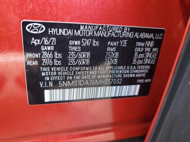 Photo 12 VIN: 5NMS1DAJ6MH357032 - HYUNDAI SANTA FE S 