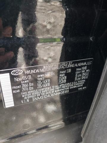 Photo 12 VIN: 5NMS1DAJ6NH408188 - HYUNDAI SANTA FE S 