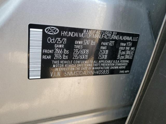 Photo 11 VIN: 5NMS1DAJ9NH405835 - HYUNDAI SANTA FE 