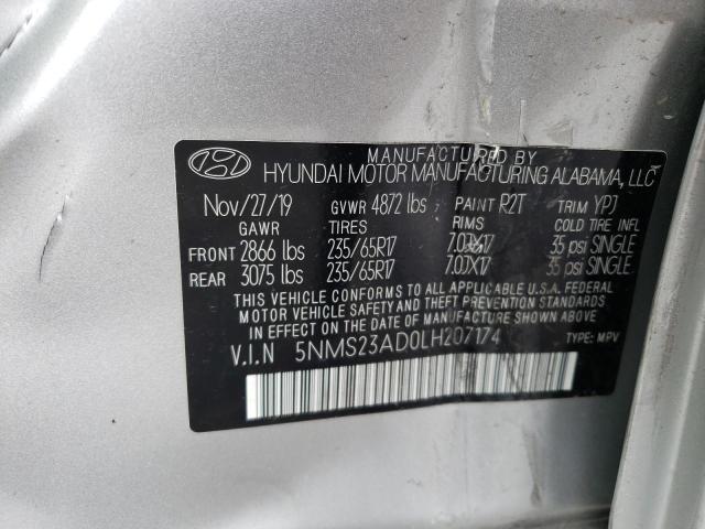 Photo 12 VIN: 5NMS23AD0LH207174 - HYUNDAI SANTA FE S 