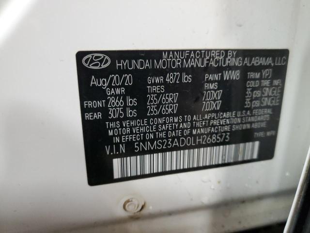 Photo 12 VIN: 5NMS23AD0LH268573 - HYUNDAI SANTA FE S 