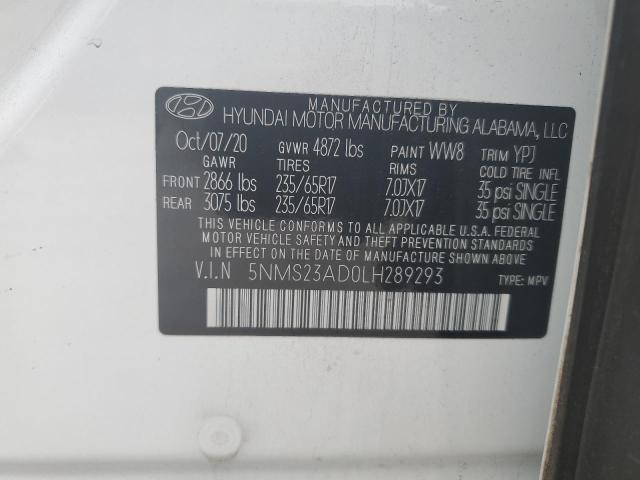 Photo 13 VIN: 5NMS23AD0LH289293 - HYUNDAI SANTA FE 