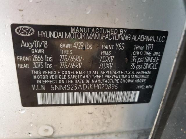 Photo 12 VIN: 5NMS23AD1KH020895 - HYUNDAI SANTA FE 