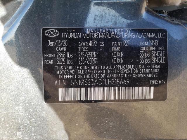 Photo 12 VIN: 5NMS23AD1LH215669 - HYUNDAI SANTA FE 