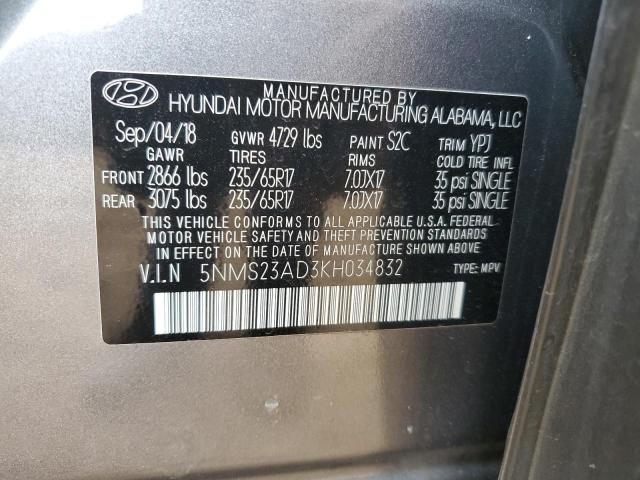 Photo 9 VIN: 5NMS23AD3KH034832 - HYUNDAI SANTA FE S 