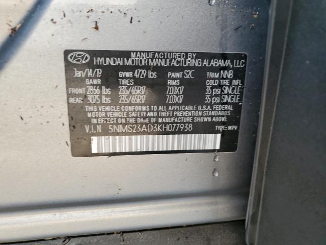 Photo 13 VIN: 5NMS23AD3KH077938 - HYUNDAI SANTA FE S 