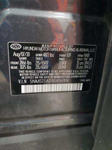 Photo 13 VIN: 5NMS23AD3LH262816 - HYUNDAI SANTA FE S 