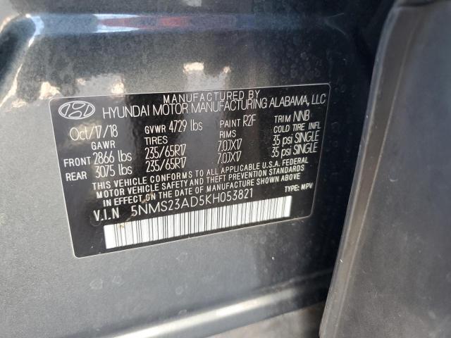 Photo 12 VIN: 5NMS23AD5KH053821 - HYUNDAI SANTA FE S 