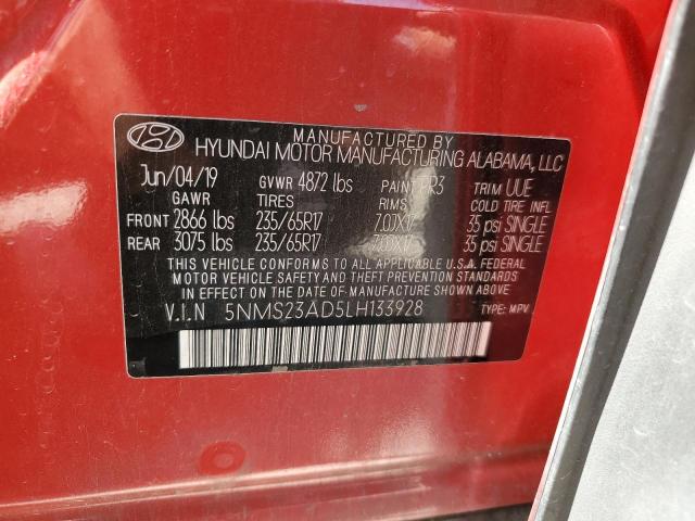 Photo 11 VIN: 5NMS23AD5LH133928 - HYUNDAI SANTA FE S 