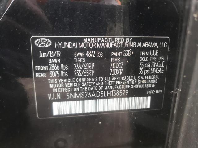 Photo 9 VIN: 5NMS23AD5LH138529 - HYUNDAI SANTA FE S 