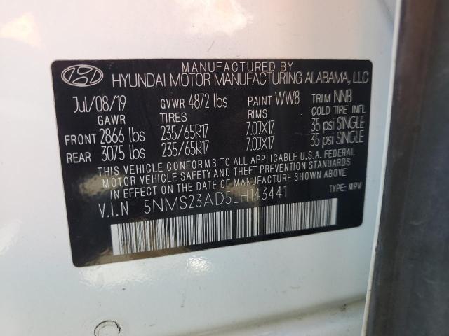 Photo 12 VIN: 5NMS23AD5LH143441 - HYUNDAI SANTA FE S 