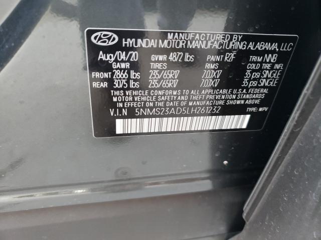 Photo 9 VIN: 5NMS23AD5LH261232 - HYUNDAI SANTA FE S 