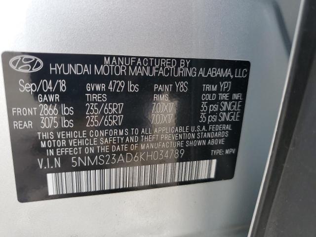 Photo 11 VIN: 5NMS23AD6KH034789 - HYUNDAI SANTA FE S 