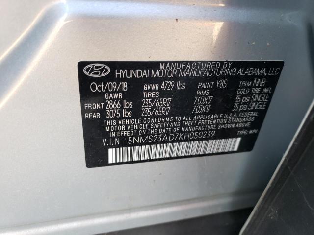 Photo 9 VIN: 5NMS23AD7KH050239 - HYUNDAI SANTA FE 