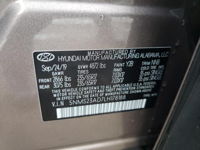 Photo 9 VIN: 5NMS23AD7LH178188 - HYUNDAI SANTA FE S 