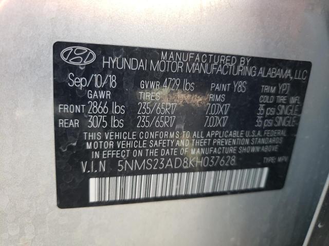 Photo 12 VIN: 5NMS23AD8KH037628 - HYUNDAI SANTA FE 