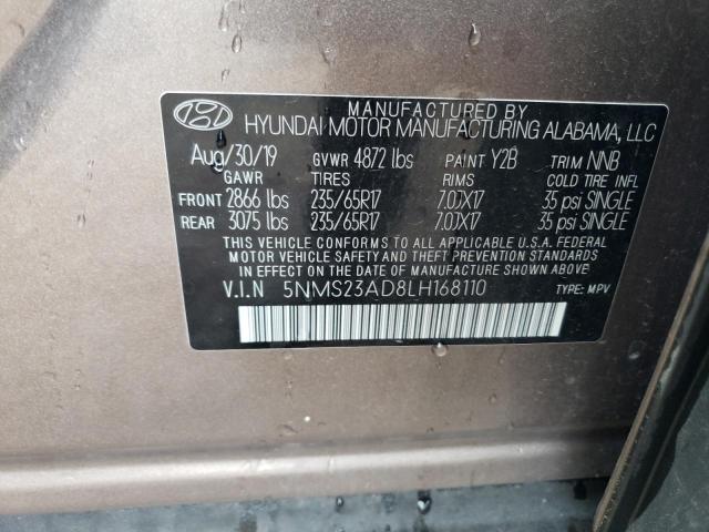 Photo 11 VIN: 5NMS23AD8LH168110 - HYUNDAI SANTA FE 