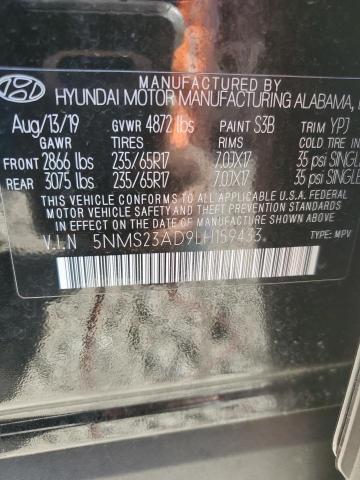 Photo 12 VIN: 5NMS23AD9LH159433 - HYUNDAI SANTA FE S 